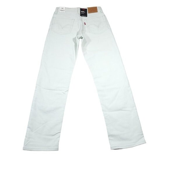 Levi’s Premium Wedgie Straight Corduroy Jeans Pants 25 x 28 Pastel Green Seafoam - Picture 3 of 13